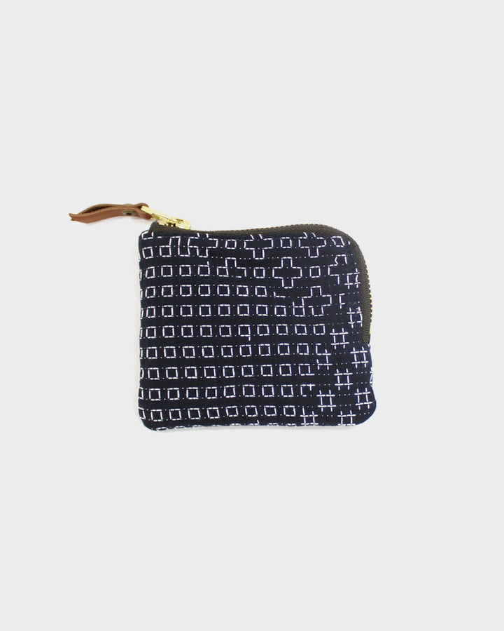Kiriko Original Zipper Wallet, Indigo Sashiko