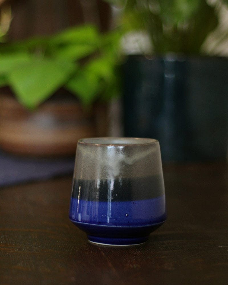 Kelly Pottery Yunomi, Dipped Dark Blue