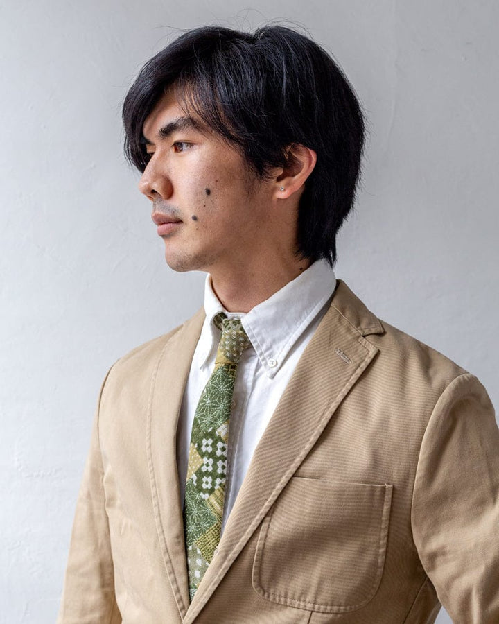 Kiriko Original Tie, Matsuba-Iro Patchwork Style