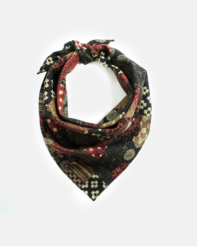 Kiriko Original Bandana, Classic, Azuki Patchwork Style