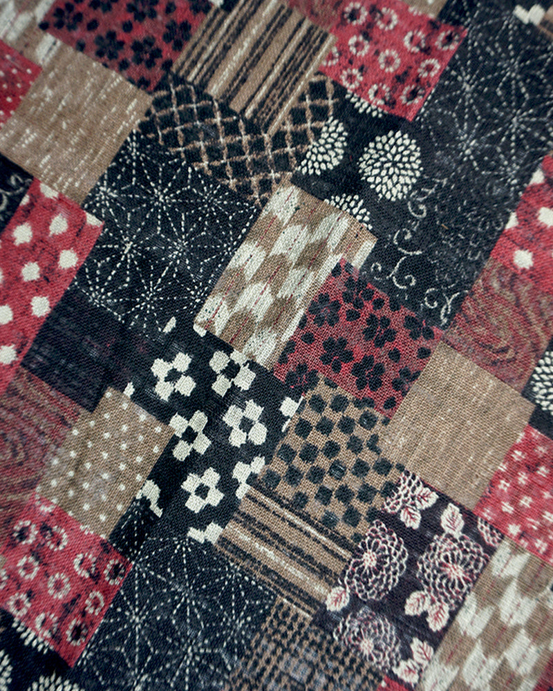 Kiriko Original Bandana, Classic, Azuki Patchwork Style