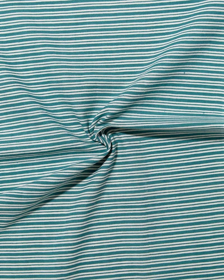 Tenugui, Chusen-Zome, Teal with White Shima