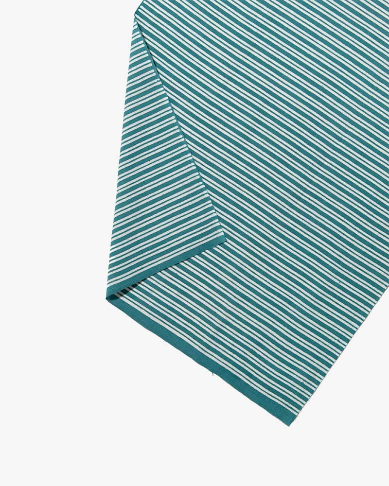Tenugui, Chusen-Zome, Teal with White Shima
