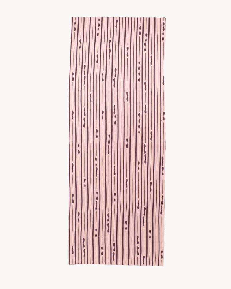 Tenugui, Chusen-Zome, Light Pink and Brown Hyotan