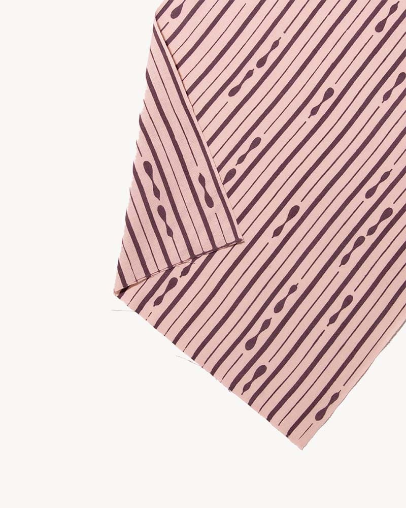 Tenugui, Chusen-Zome, Light Pink and Brown Hyotan