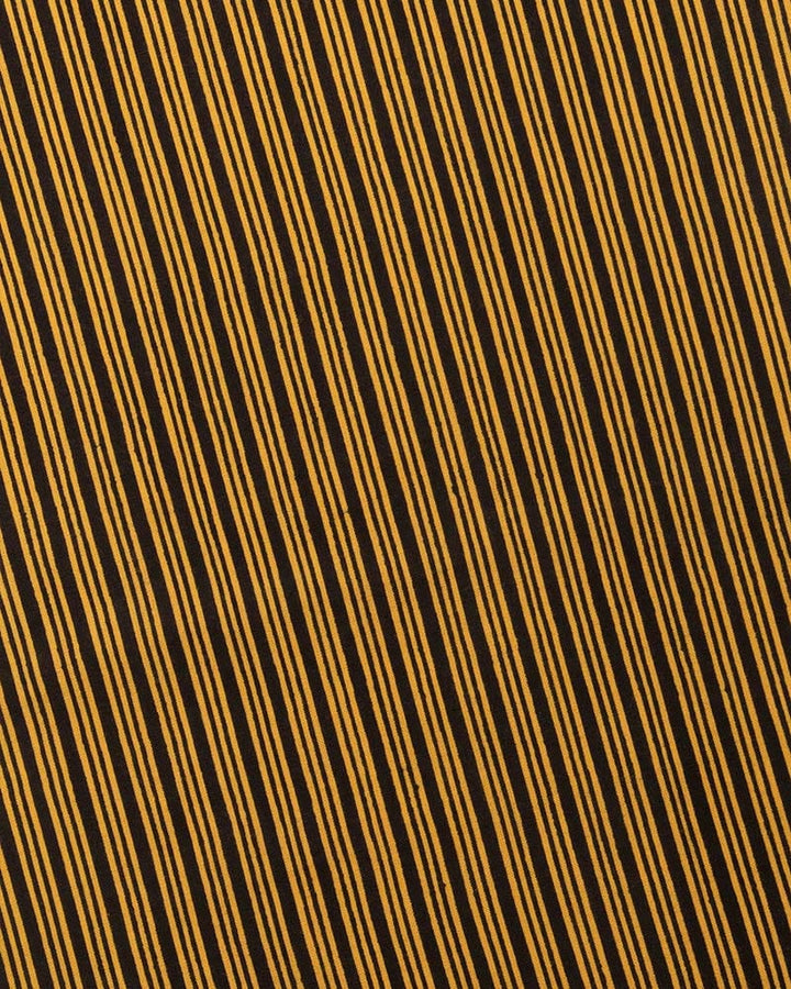 Tenugui, Chusen-Zome, Dark Charcoal with Yellow Shima