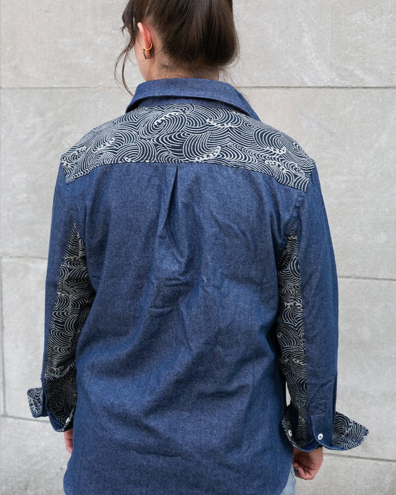 Kiriko Original Shirt, Long Sleeve Button-Up, Denim Workshirt, Nami