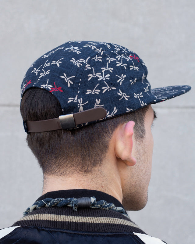 5-Panel Indigo Tonbo with Red Cap