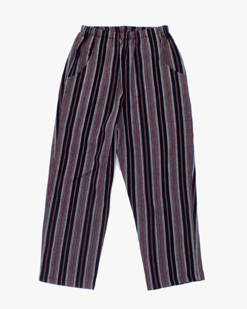ToK Pants, Chijimi Indigo with Red and White Shima