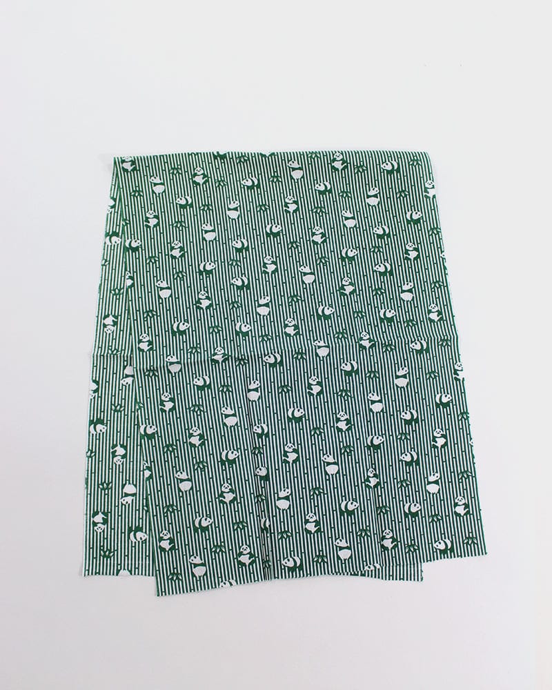 Tenugui, Classic, Komon, Green Bamboo and Panda