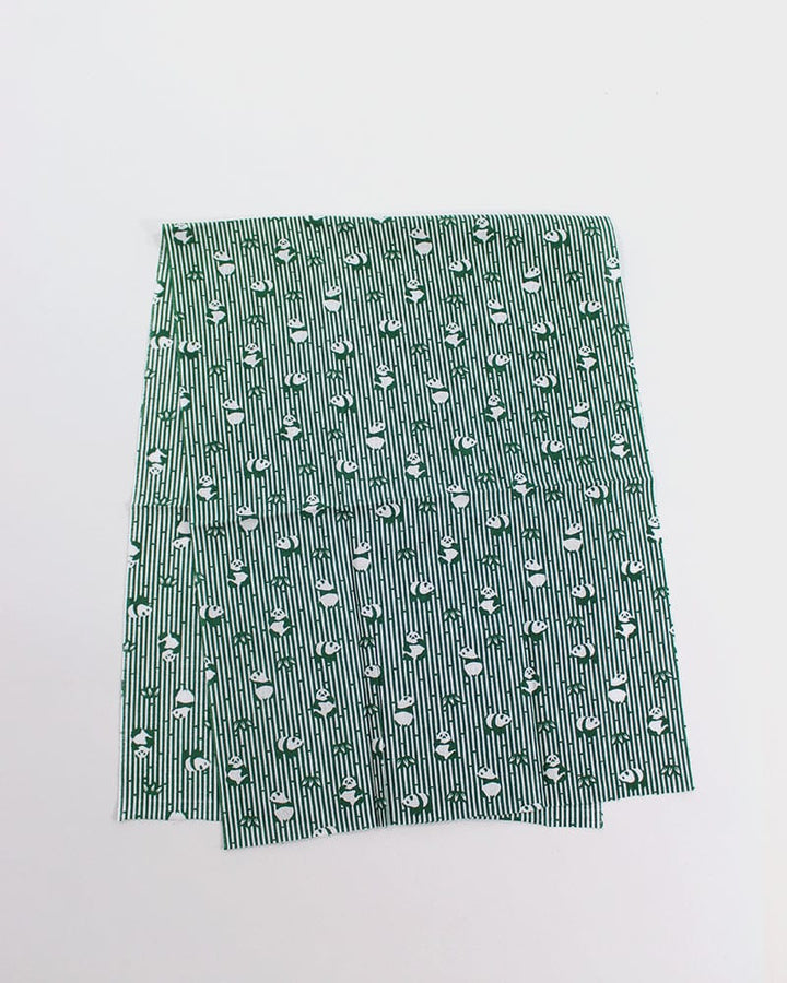 Tenugui, Classic, Komon, Green Bamboo and Panda