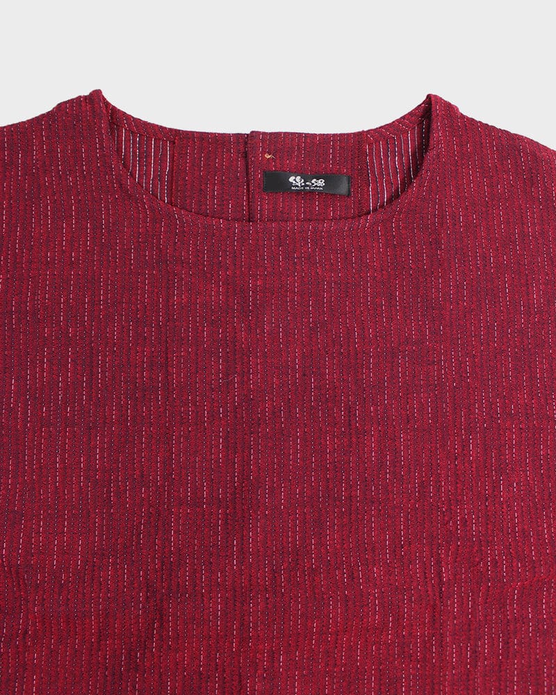 ToK Pocket Dress, Oversized, Red with Faded Shima