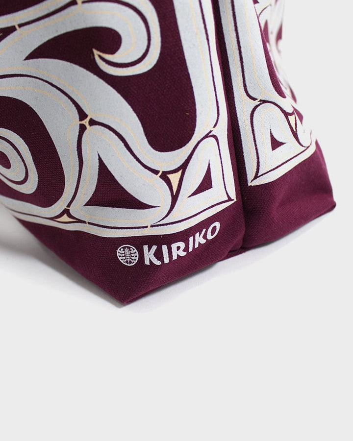 Kiriko Original Tote, Canvas, Burgundy Ainu