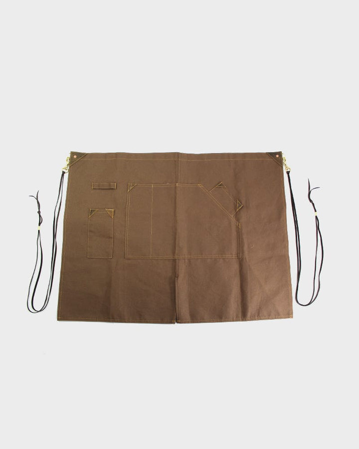 Kokoro Original Work Apron, Waist, Canvas, Brown