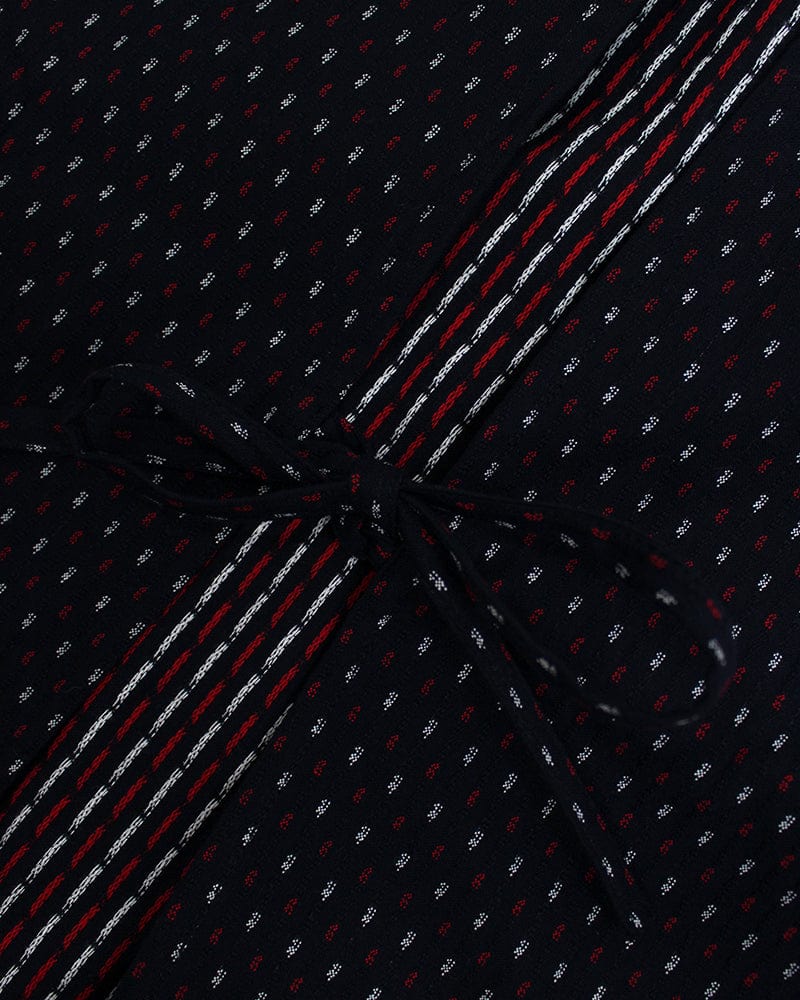 ToK Japanese Apron, Red Pockets, Indigo with Red and White Dash