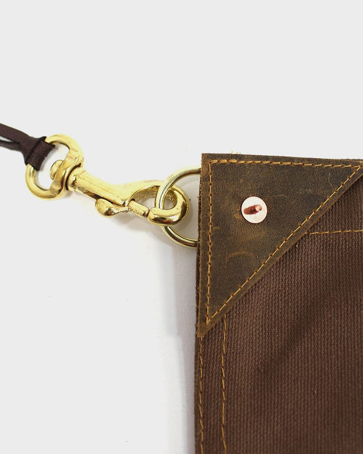 Kokoro Original Work Apron, Waist, Canvas, Brown
