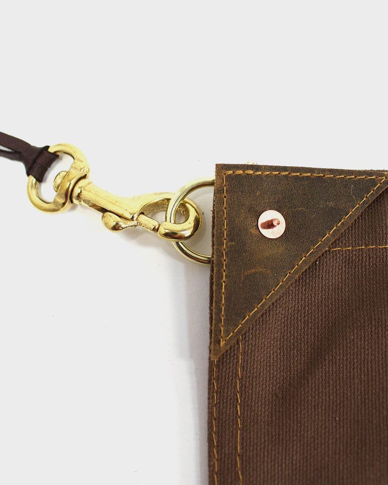 Kokoro Original Work Apron, Waist, Canvas, Brown
