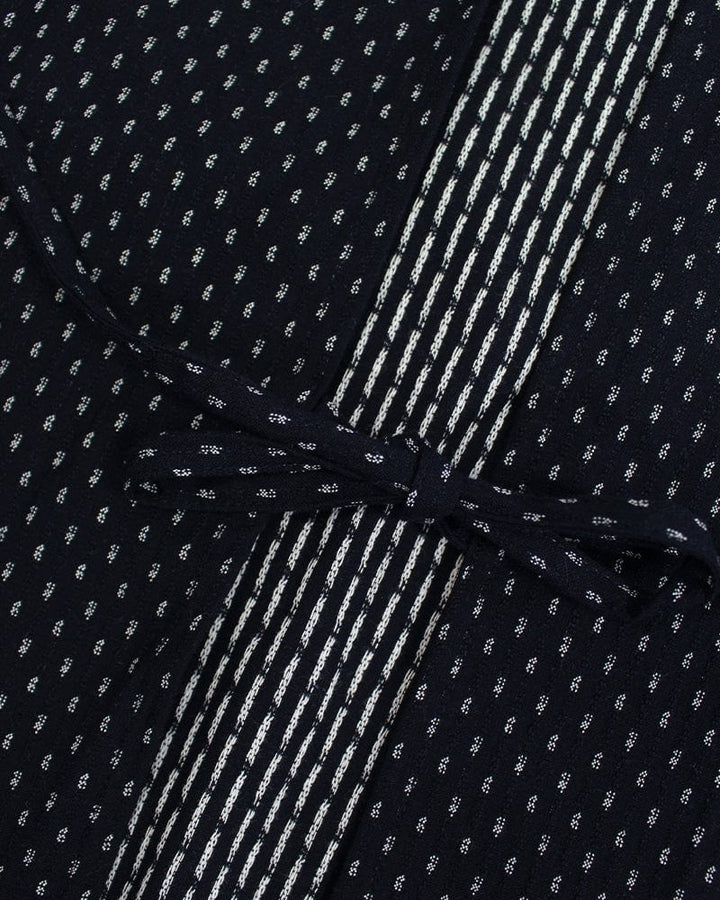 ToK Japanese Apron, Red Pockets, Indigo with White Dash