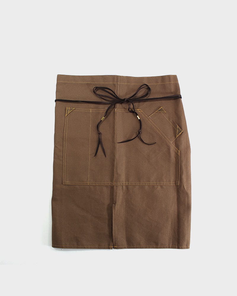 Kokoro Original Work Apron, Waist, Canvas, Brown