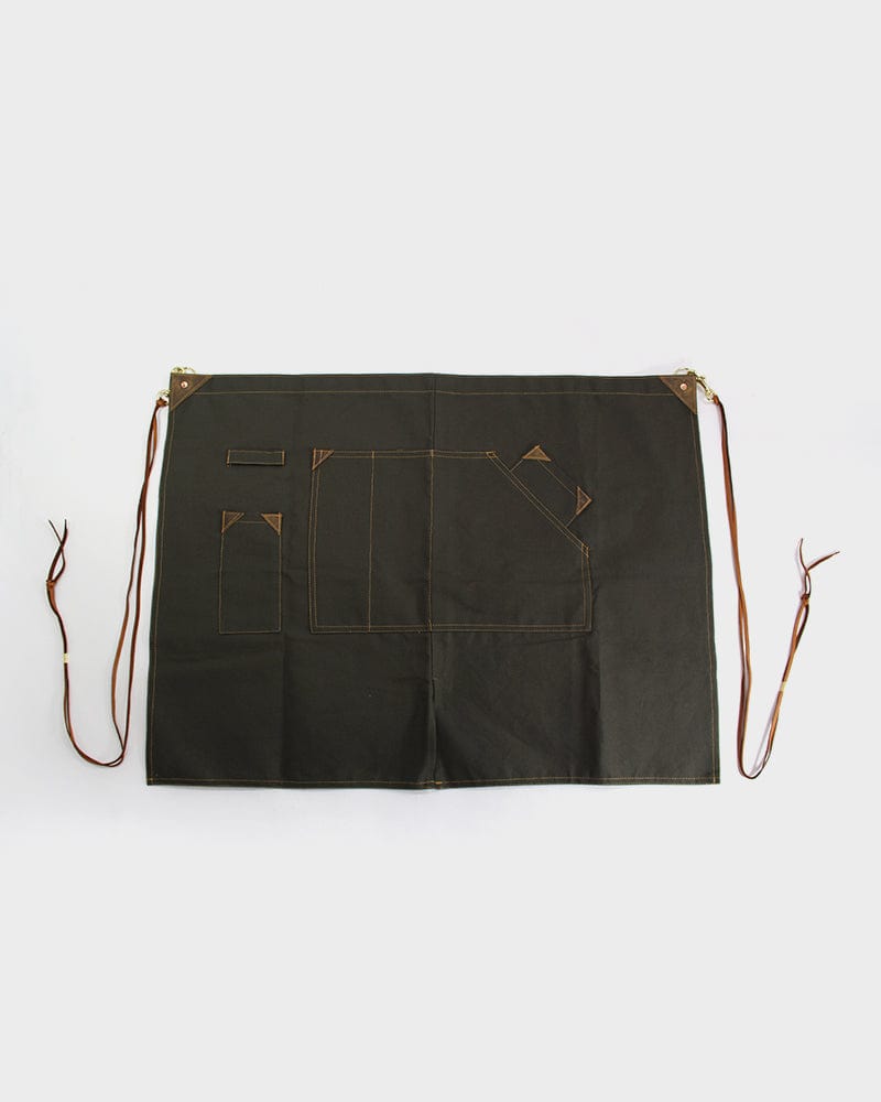 Kokoro Original Work Apron, Waist, Canvas, Military Green