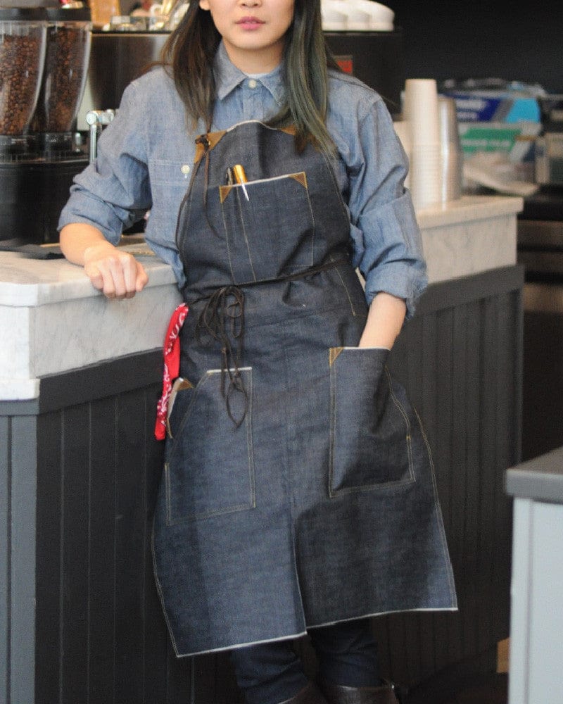 Kokoro Original Work Apron, Full, Japanese Selvedge Denim, Indigo