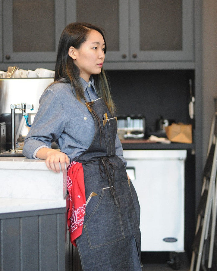 Kokoro Original Work Apron, Full, Japanese Selvedge Denim, Indigo