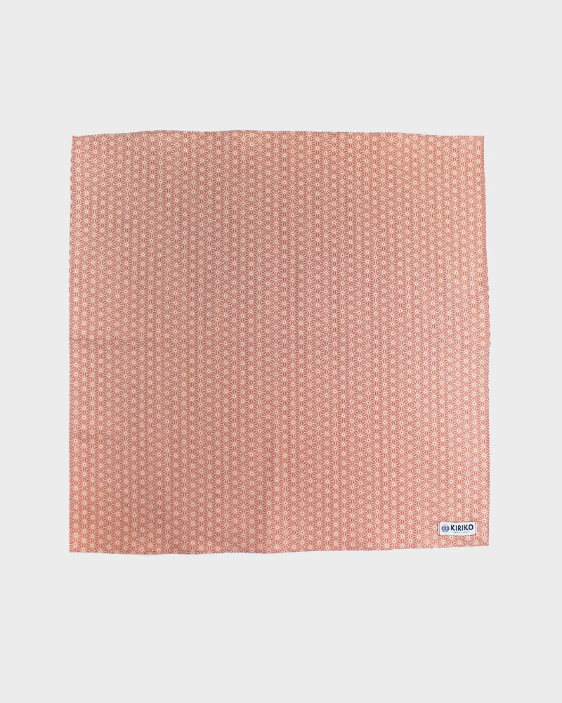 Kiriko Original Bandana, Classic, Coral Pink Asanoha