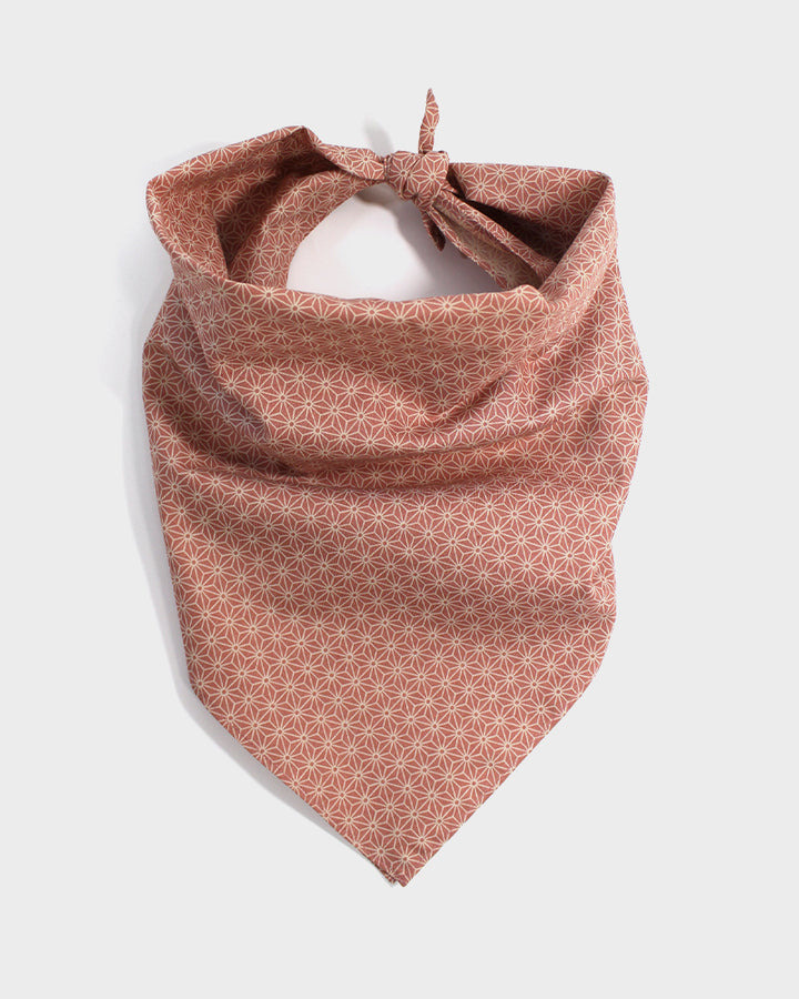 Kiriko Original Bandana, Classic, Coral Pink Asanoha