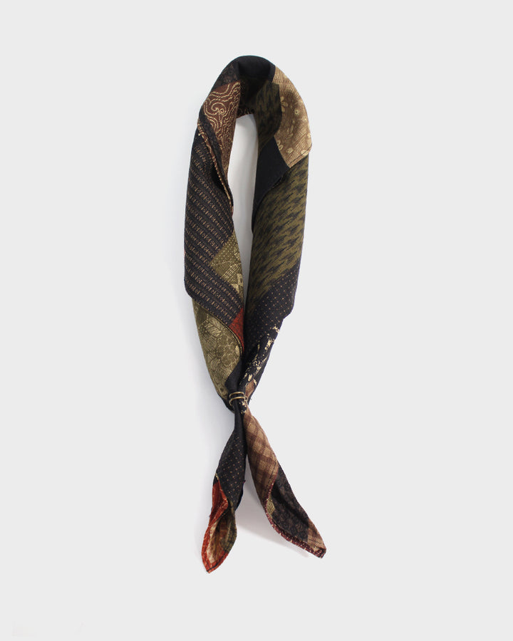 Kiriko Original Bandana, Classic, Brown Patchwork Style