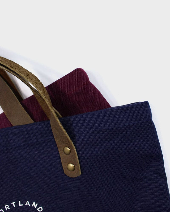 Kiriko Original Small Tote Bag, Canvas, Navy Bear
