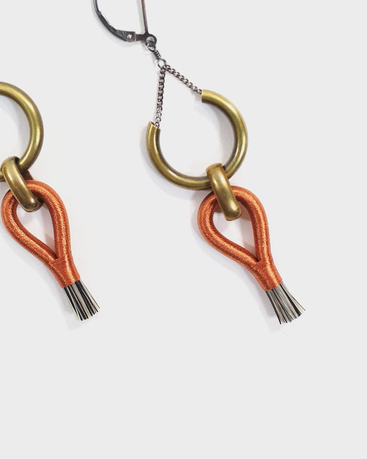 Boet, Earrings, Lux, Copper and Grey