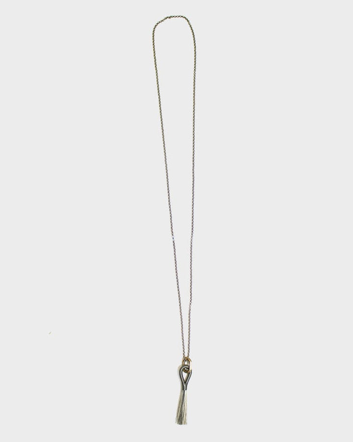 Boet Necklace, Horse Tassel, Grey and Grey