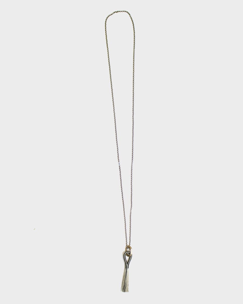 Boet Necklace, Horse Tassel, Grey and Grey