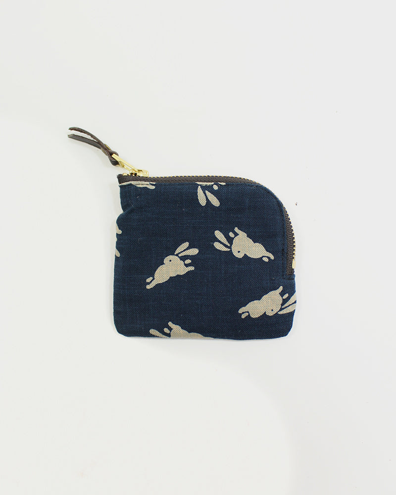 Kiriko Original, Zipper Wallet, Indigo Usagi