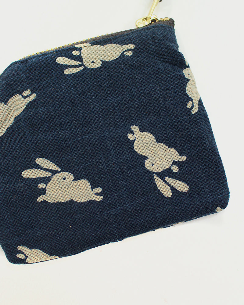 Kiriko Original, Zipper Wallet, Indigo Usagi