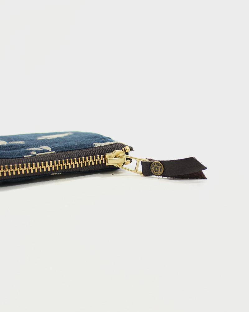 Kiriko Original, Zipper Wallet, Indigo Usagi