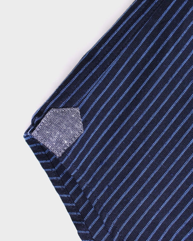 ToK Shirt, Long Sleeve Button-Up, Indigo with Blue Shima