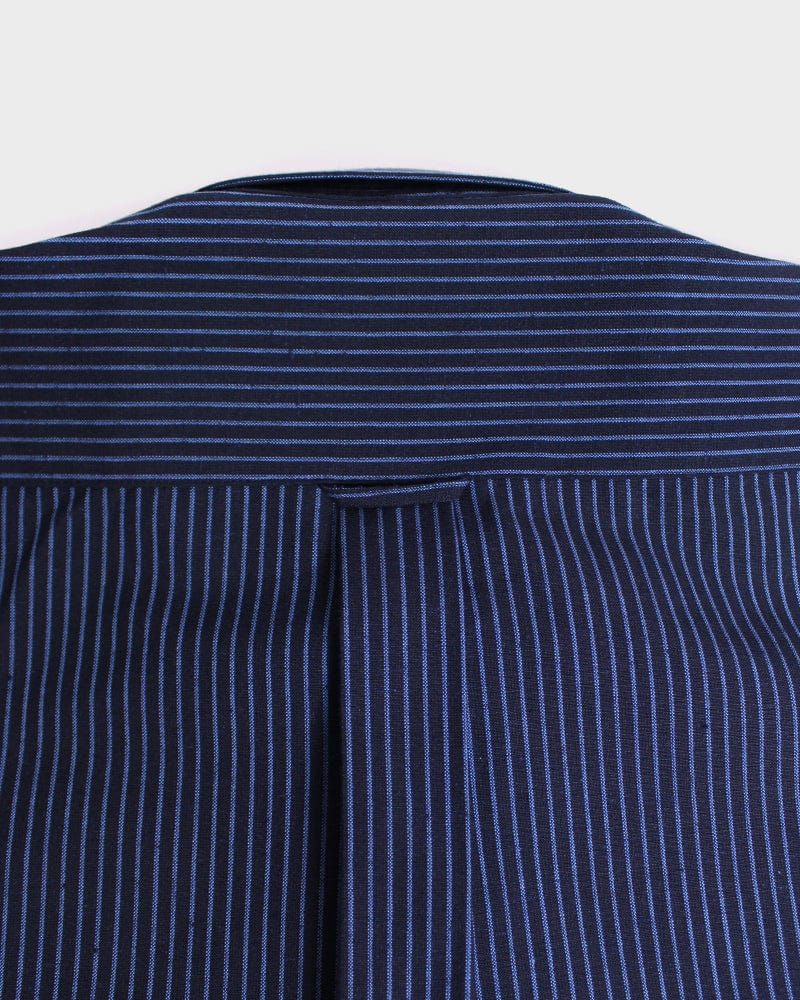 ToK Shirt, Long Sleeve Button-Up, Indigo with Blue Shima