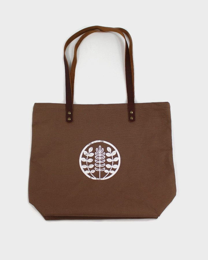 Kiriko Original Large Tote Bag, Canvas, Brown Logo