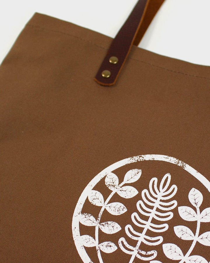 Kiriko Original Large Tote Bag, Canvas, Brown Logo