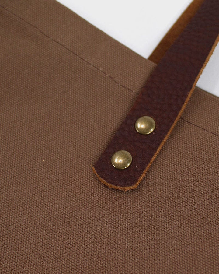Kiriko Original Large Tote Bag, Canvas, Brown Logo