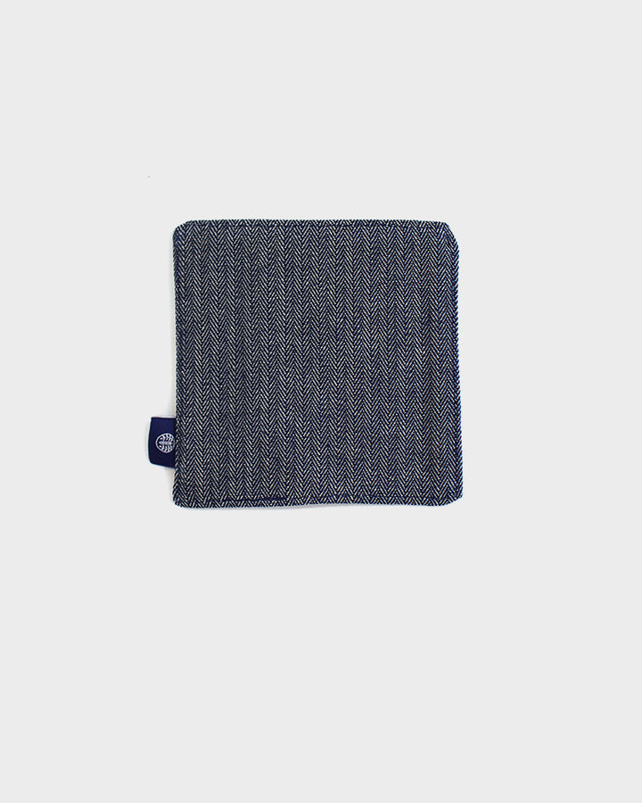 Kiriko Original Coaster, Indigo and Red Seigaiha