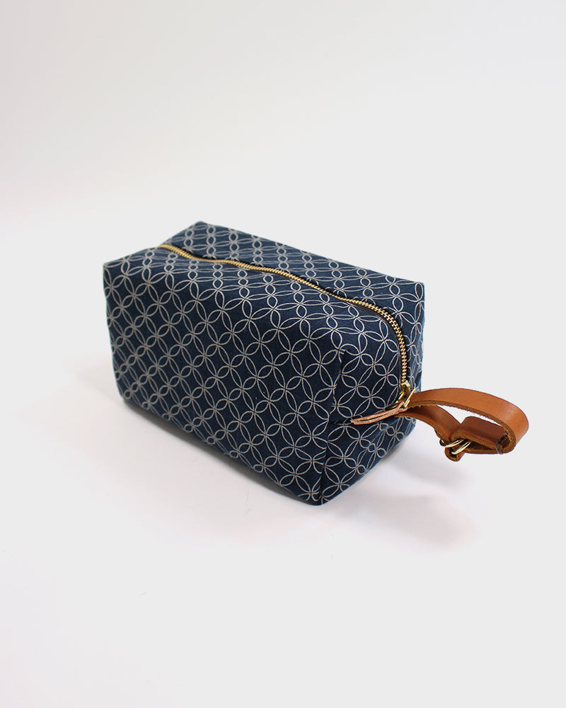 Kiriko Original Dopp Kit, Indigo Shippou