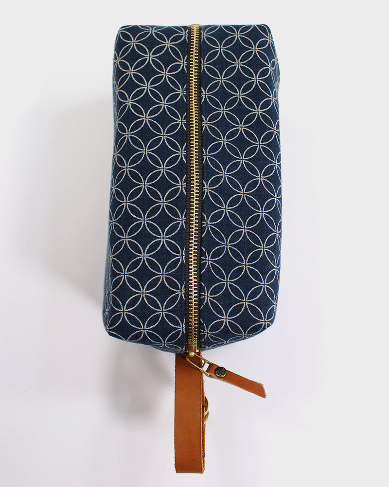 Kiriko Original Dopp Kit, Indigo Shippou