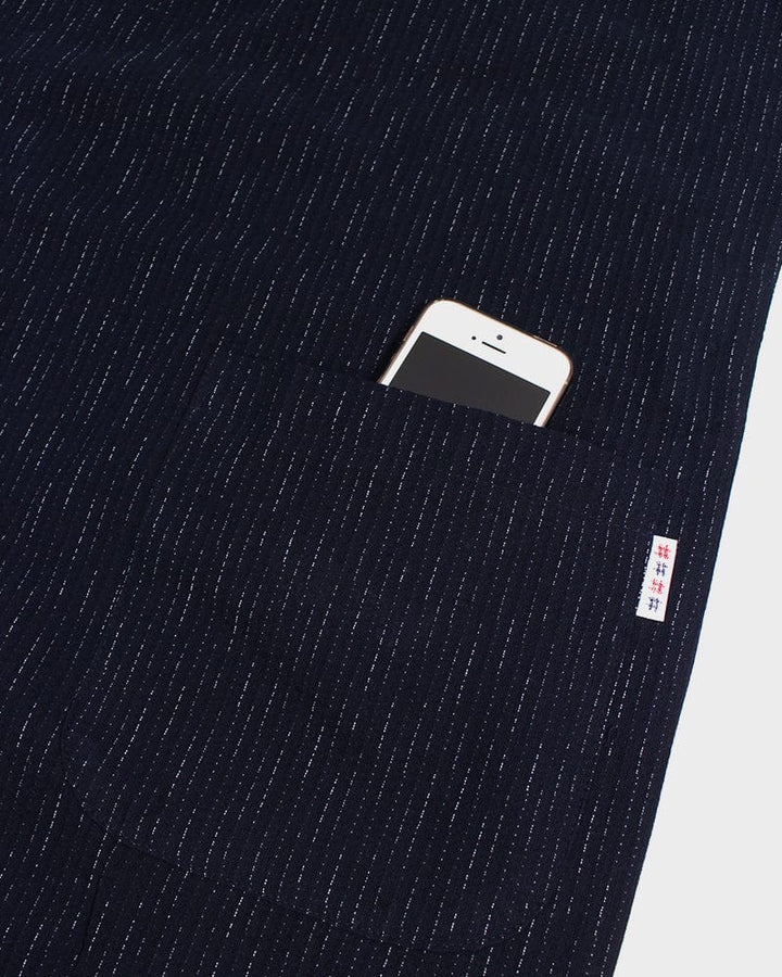 ToK Pocket Dress, Oversized, Indigo with Faded Shima