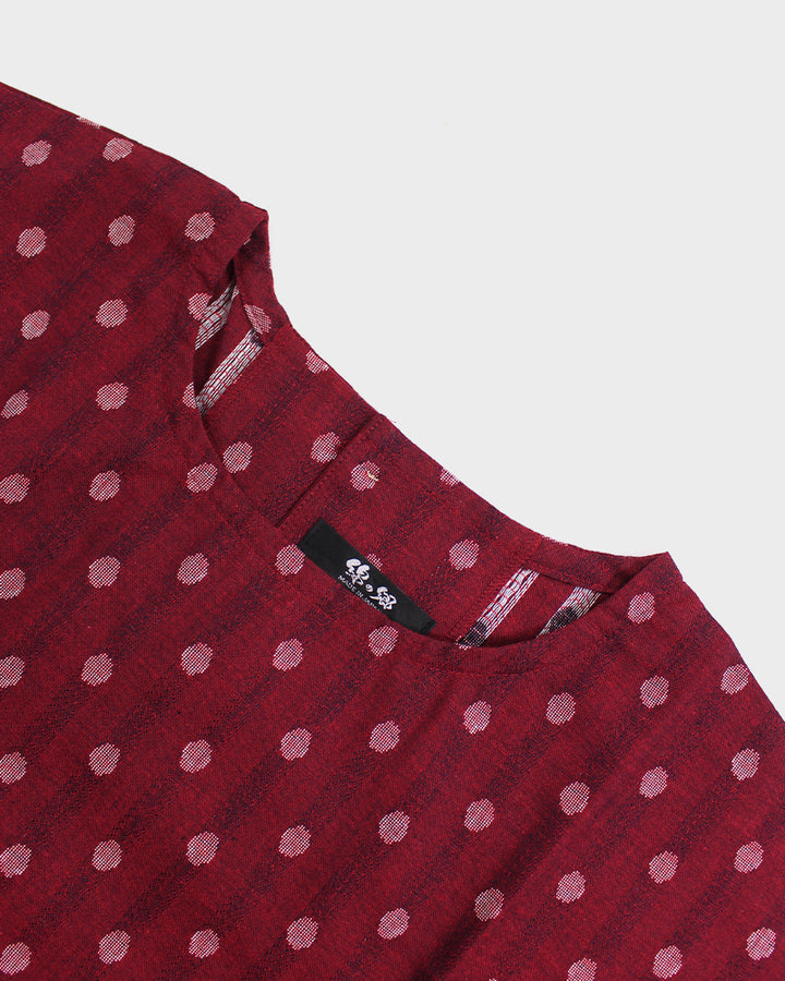 ToK Pocket Dress, Oversized, Red with Polka Dots