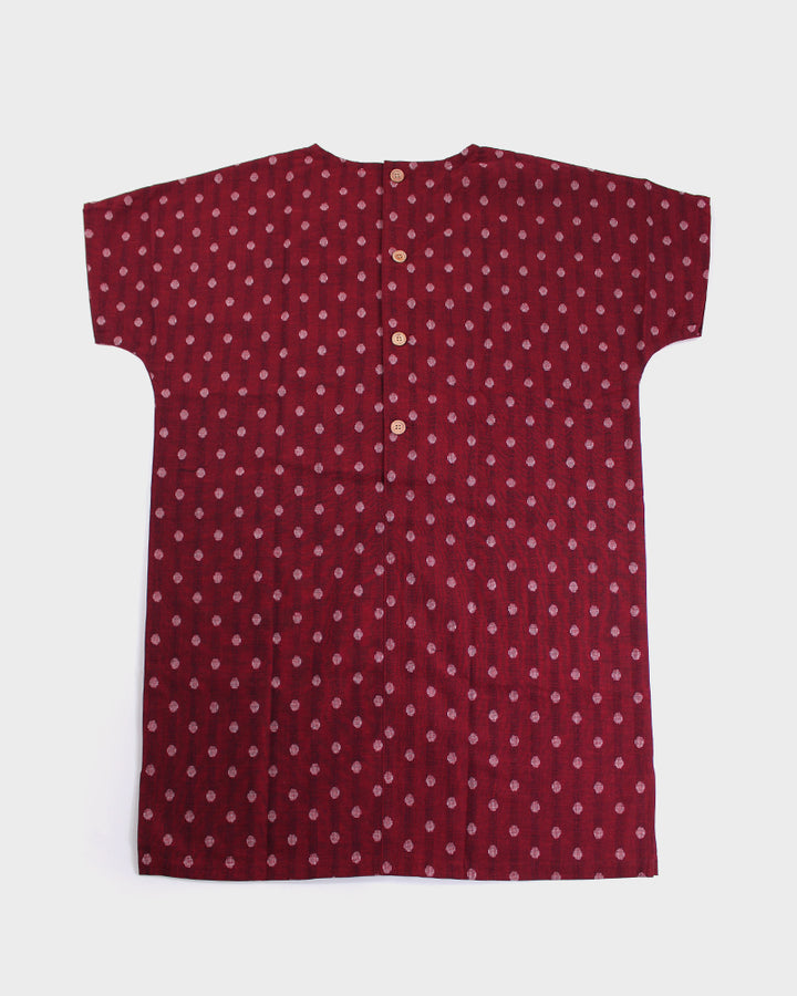 ToK Pocket Dress, Oversized, Red with Polka Dots