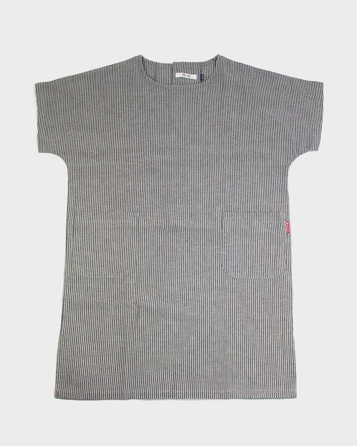 ToK Pocket Dress, Oversized, Grey Shima