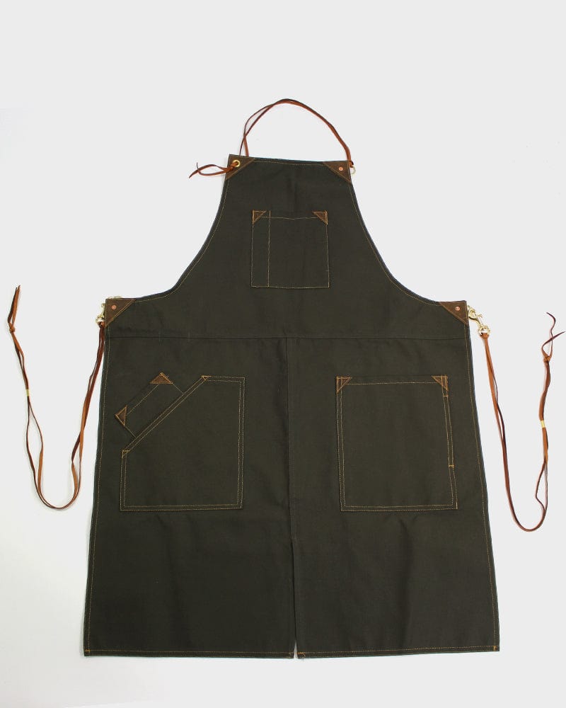 Kokoro Original Work Apron, Full, Canvas, Military Green