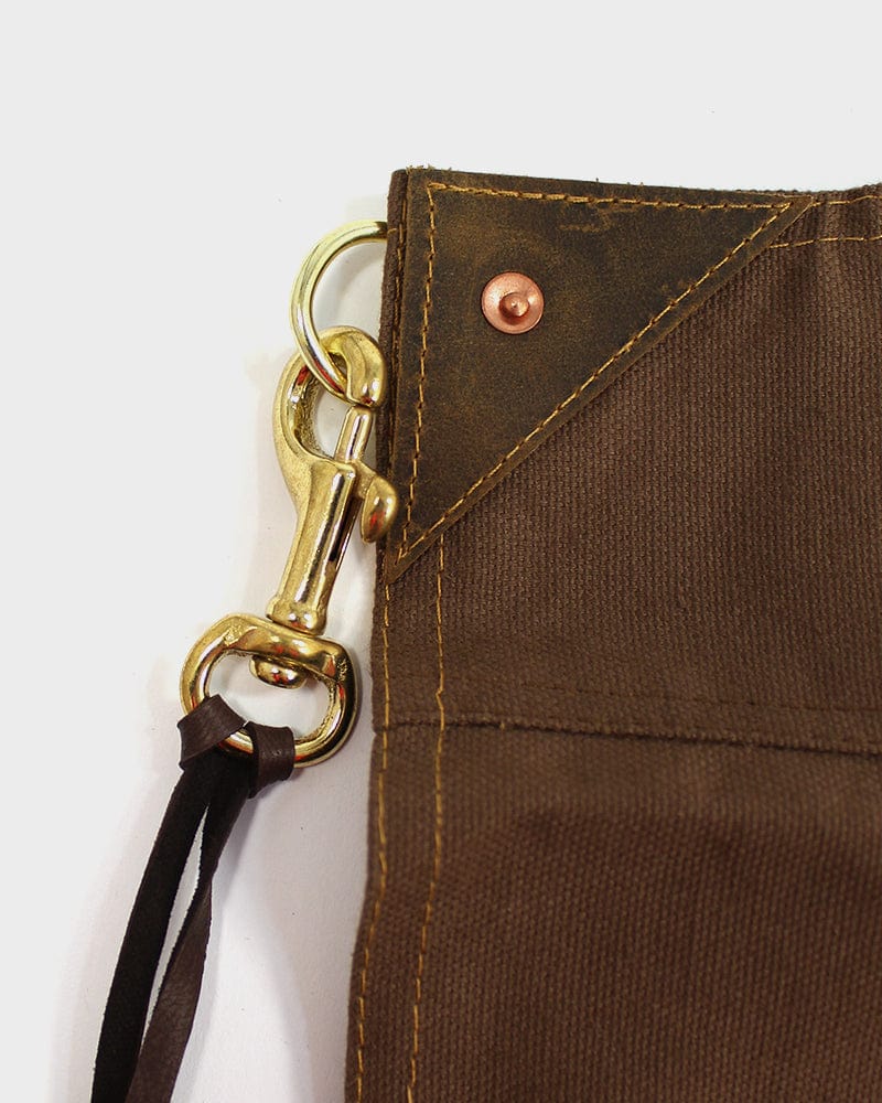 Kokoro Original Work Apron, Full, Canvas, Brown